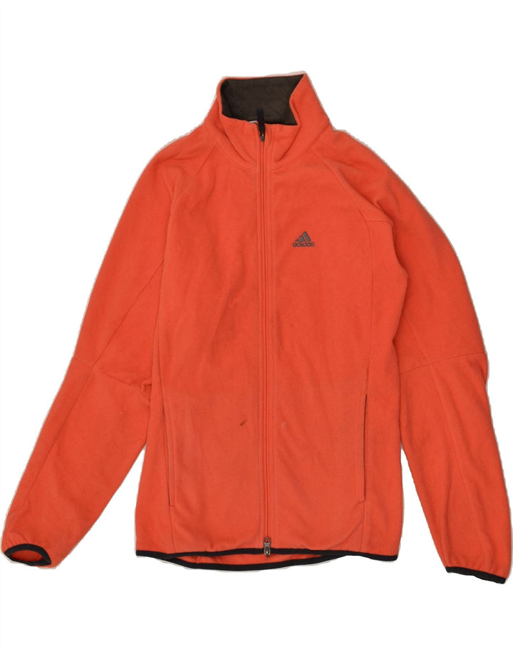 ADIDAS Womens Fleece Jacket UK 14 Large Red Polyester | Vintage Adidas | Thrift | Second-Hand Adidas | Used Clothing | Messina Hembry 