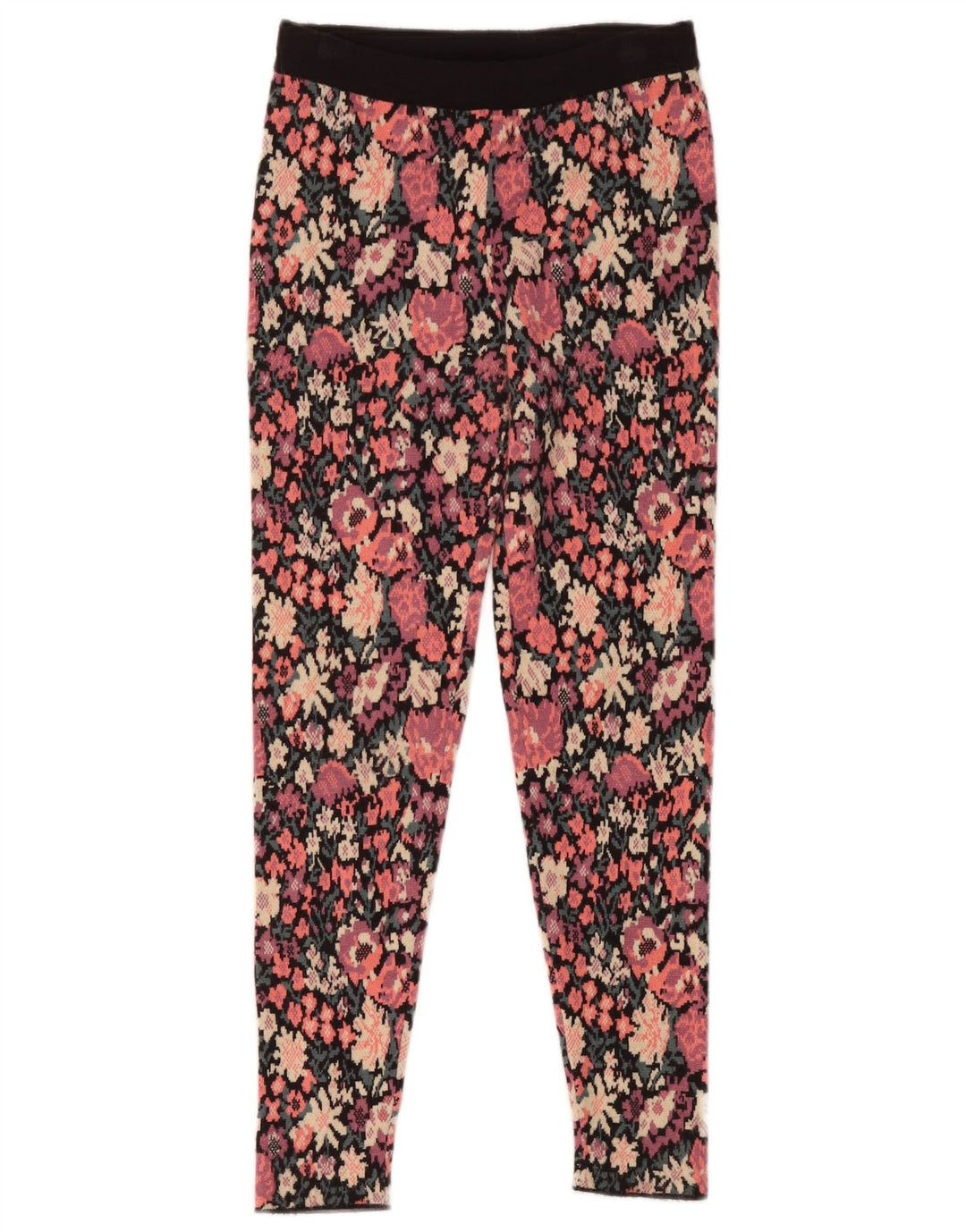 Leggings Zara da donna UK 8 piccoli in poliestere floreale multicolore