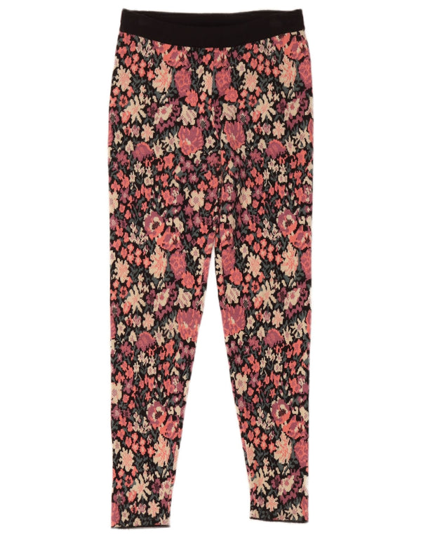 Leggings Zara da donna UK 8 piccoli in poliestere floreale multicolore
