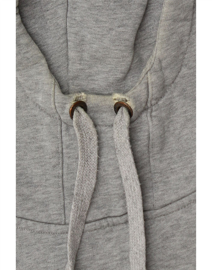 Maglione con cappuccio grafico da uomo Converse in cotone chiazzato grigio medio