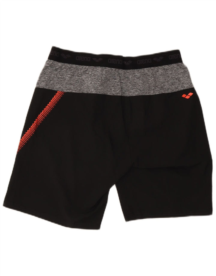 Pantaloncini da bagno con grafica da uomo Arena, poliestere color block medio nero