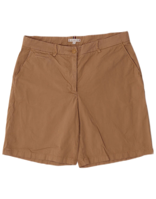 Tommy Hilfiger Womens Chino Shorts UK 16 Large W34 Brown Cotton