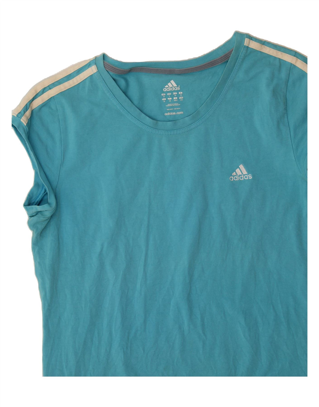 ADIDAS Womens T-Shirt Top UK 18 XL Blue Vintage Adidas and Second-Hand Adidas from Messina Hembry 