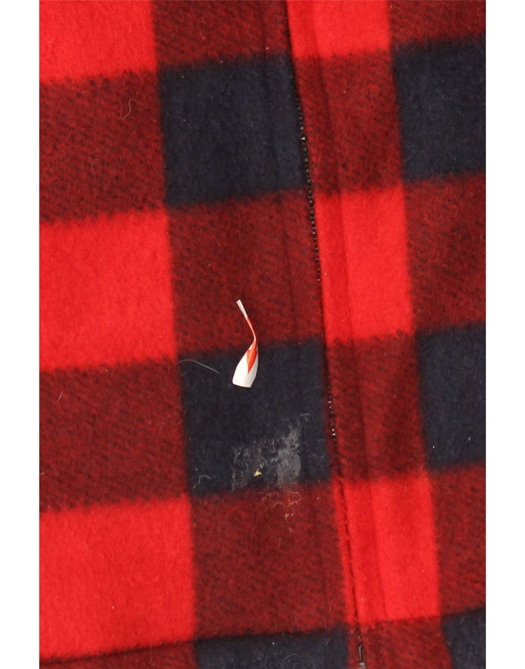 Camicia da boscaiolo in pile vintage da uomo, grande poliestere a quadretti rossi