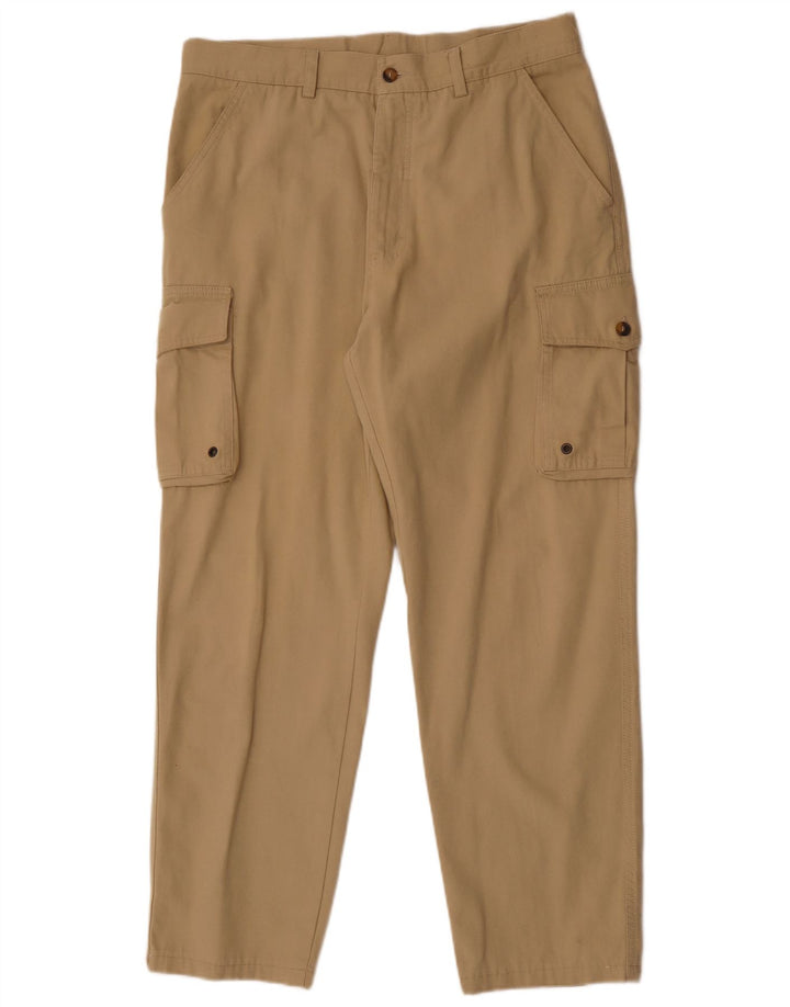 Pantaloni cargo dritti da uomo Fila W36 L30 in cotone beige