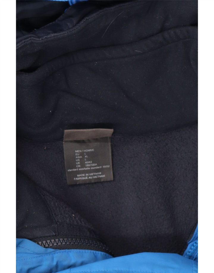 Giacca antipioggia con cappuccio da uomo Jack Wolfskin UK 40 Large Blu in poliammide