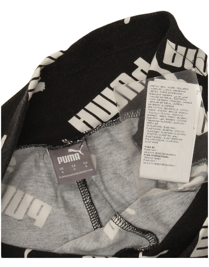 Leggings grafici da donna Puma UK 10 piccoli cotone nero