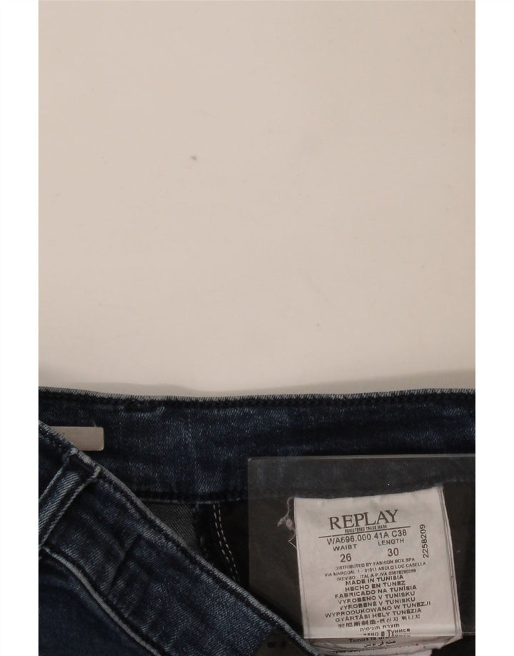 REPLAY Jeans skinny da donna W26 L30 cotone blu