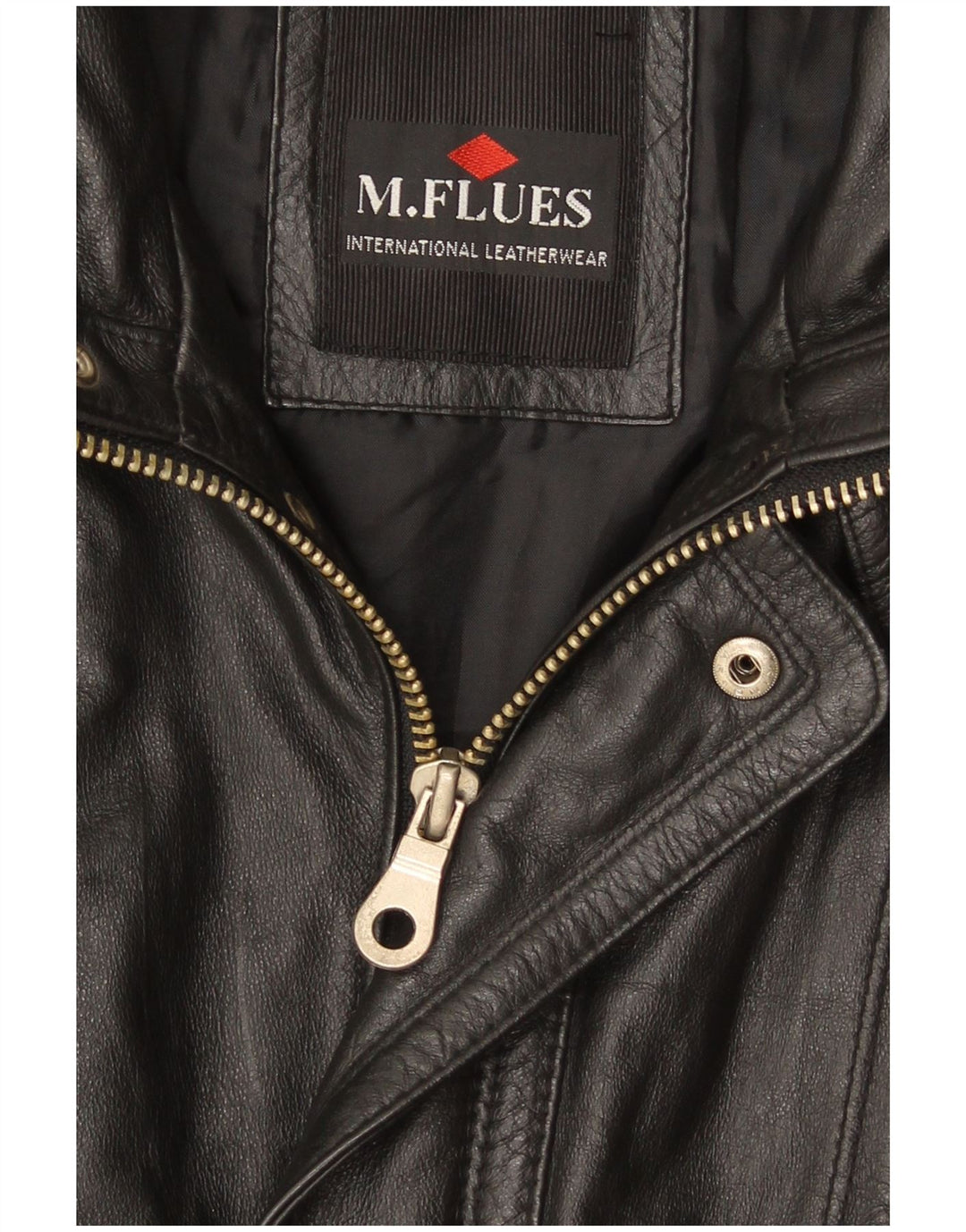 Giacca in pelle da uomo M. Flues UK 40 grande nera