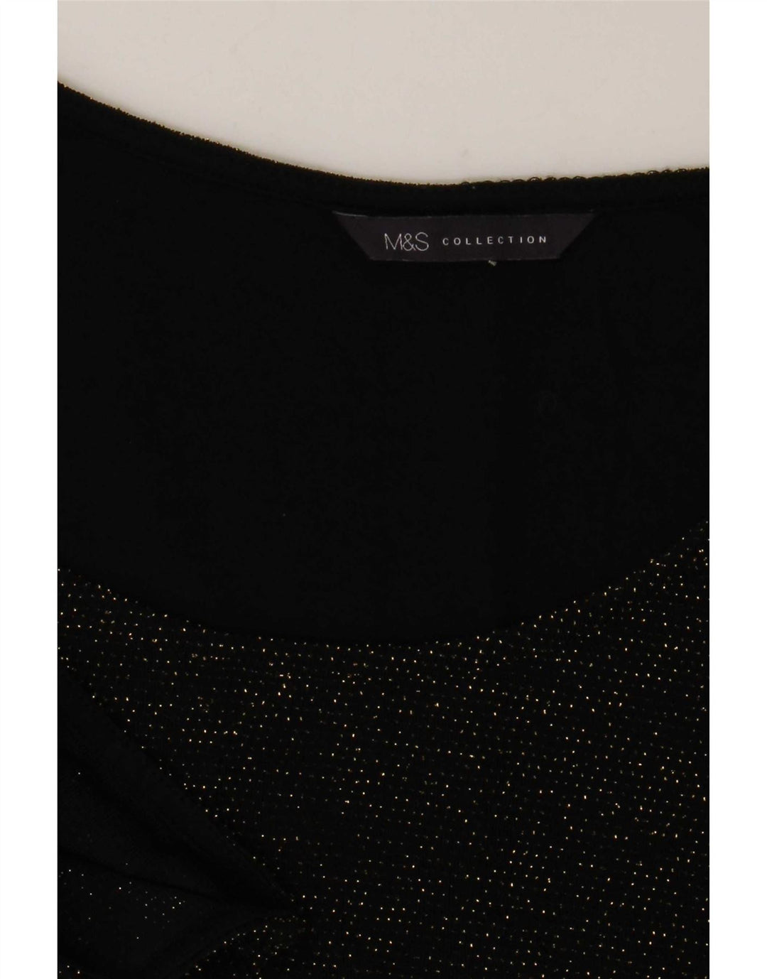 Top tunica da donna Marks & Spencer UK 14 medio nero screziato