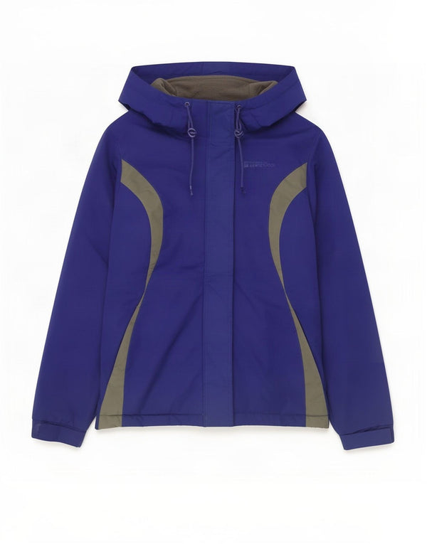 Giacca da sci con cappuccio da donna Mountain Warehouse UK 8 Small Blu Colourblock