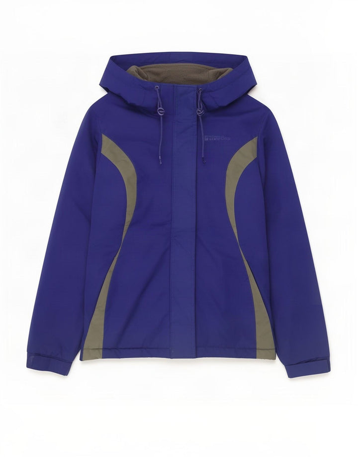 Giacca da sci con cappuccio da donna Mountain Warehouse UK 8 Small Blu Colourblock