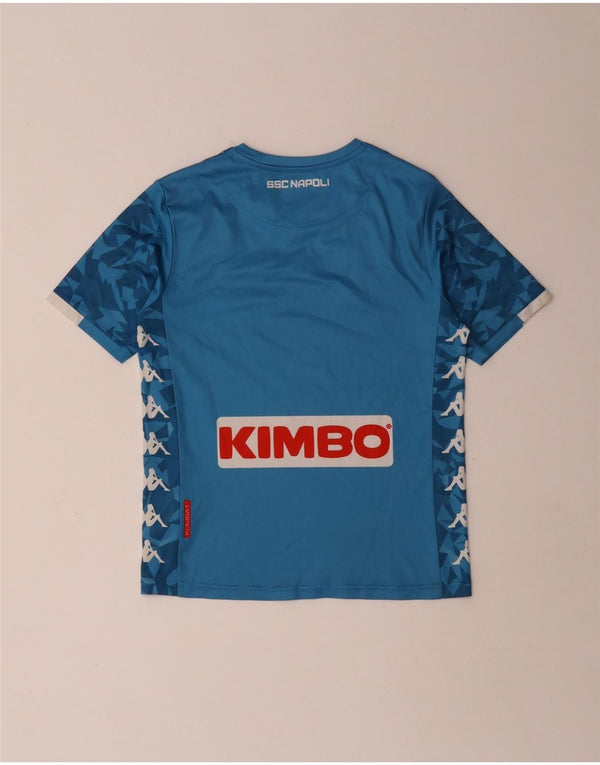 T-shirt grafica Kappa da bambino Napoli 9-10 anni in poliestere geometrico blu