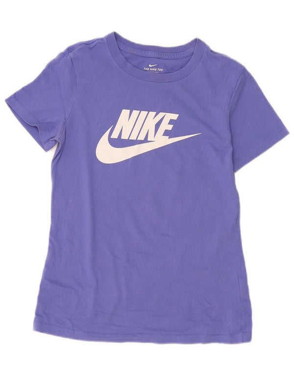 T-shirt grafica da donna Nike Top UK 6 XS cotone viola