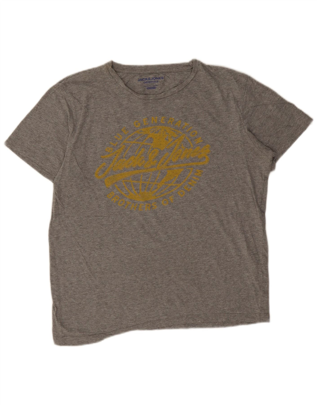 Jack & Jones T-shirt grafica da uomo con vestibilità regolare, grigio medio chiazzato