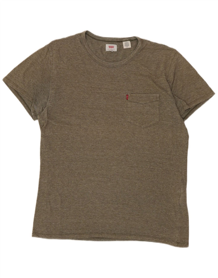 T-shirt da uomo LEVI'S piccola in cotone screziato kaki