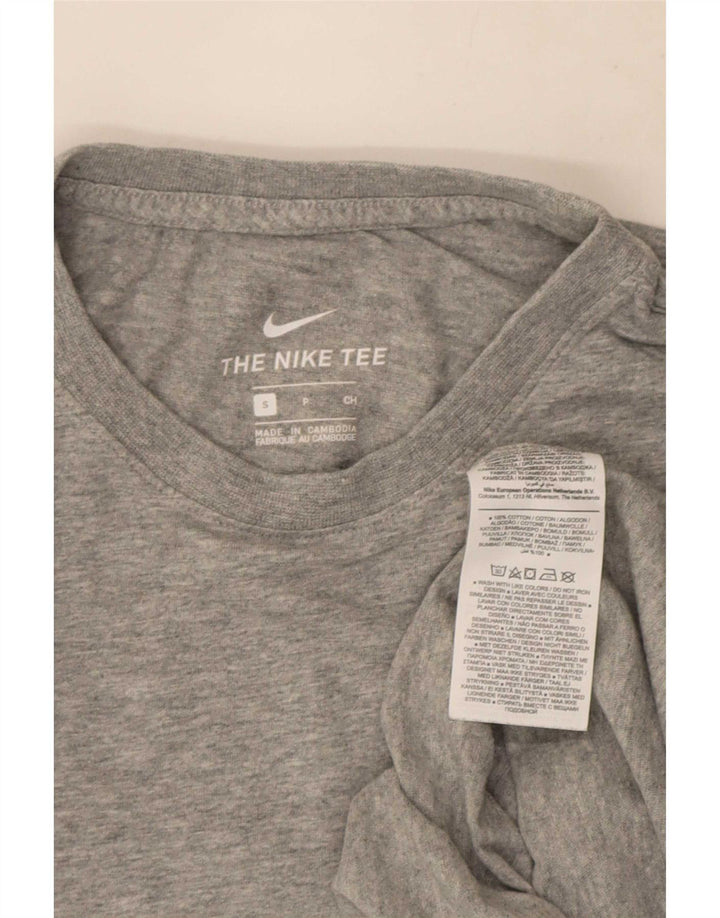 T-shirt Nike da uomo Top Small in cotone chiazzato grigio