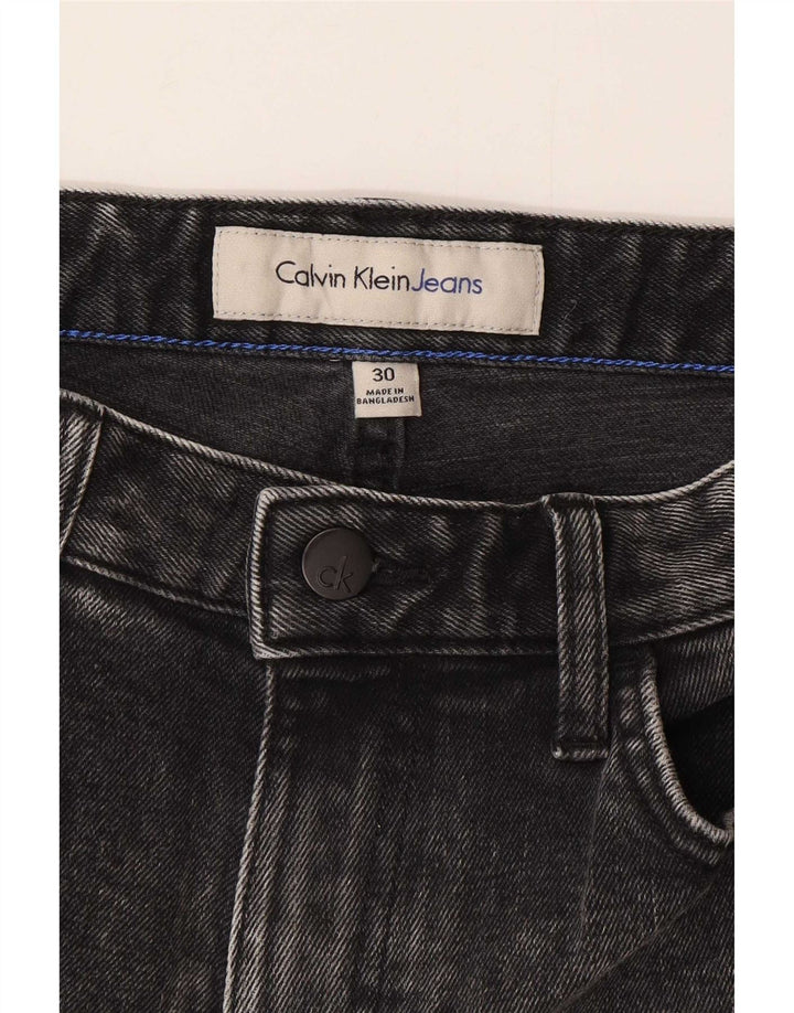 Pantaloncini di jeans da uomo Calvin Klein W30 cotone grigio medio