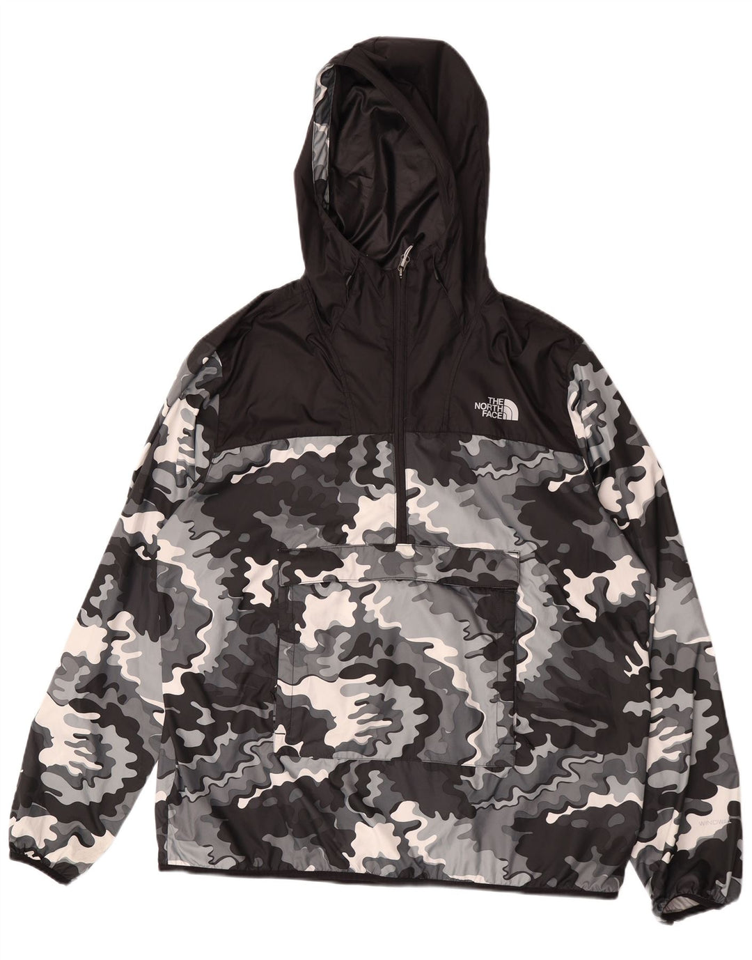 Giacca antipioggia da uomo con cappuccio The North Face UK 42 XL mimetica nera