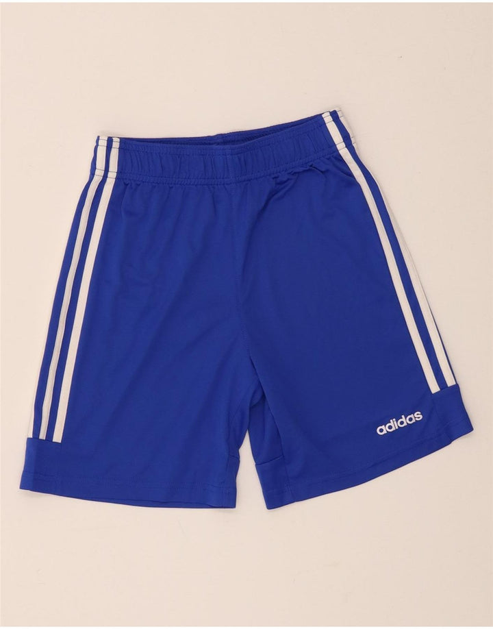 Pantaloncini sportivi Adidas Climalite da ragazzo 11-12 anni in poliestere blu