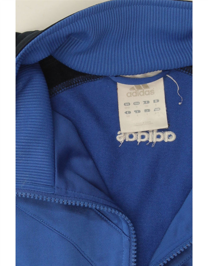 ADIDAS Mens Tracksuit Top Jacket UK 40/42 Medium Blue Colourblock Vintage Adidas and Second-Hand Adidas from Messina Hembry 