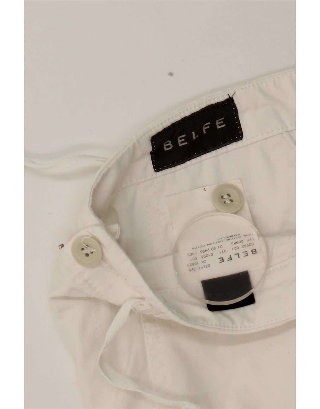 Pantaloncini chino da uomo Belfe W30 cotone bianco medio