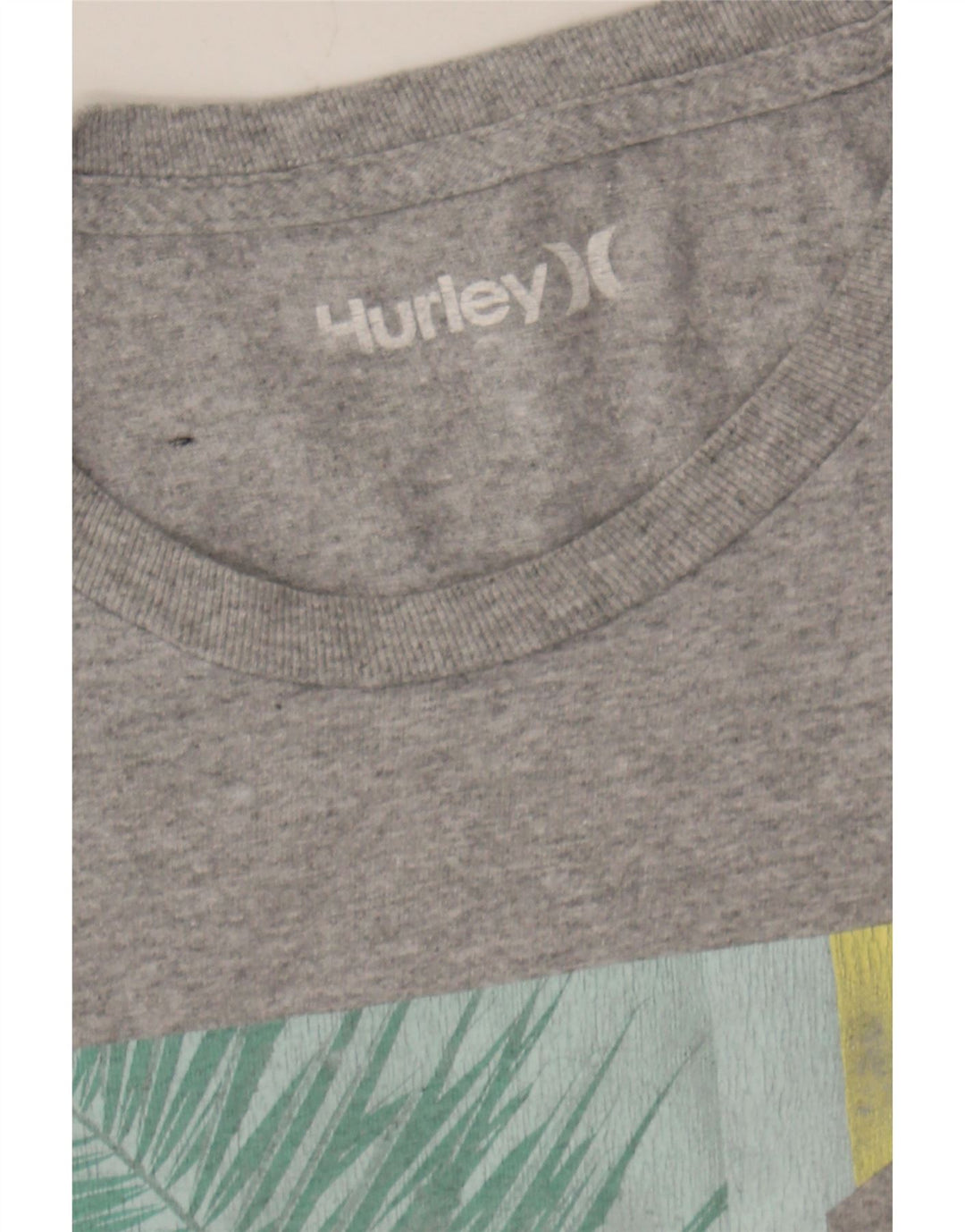 HURLEY Mens Graphic T-Shirt Top Large Grey Cotton Vintage Hurley and Second-Hand Hurley from Messina Hembry 