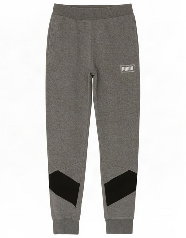 Puma Pantaloni tuta da donna Joggers UK 8 Small Grigio Colourblock Cotton