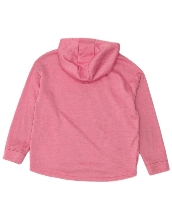 Felpa con cappuccio grafica da donna Adidas UK 18 XL poliestere rosa