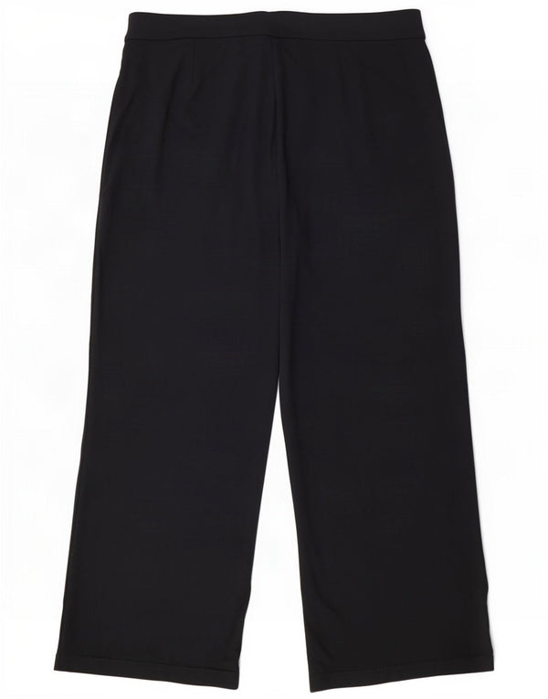 Marks & Spencer Womens High Waist Casual Trousers UK 22 3XL W40 L28 Navy Bl