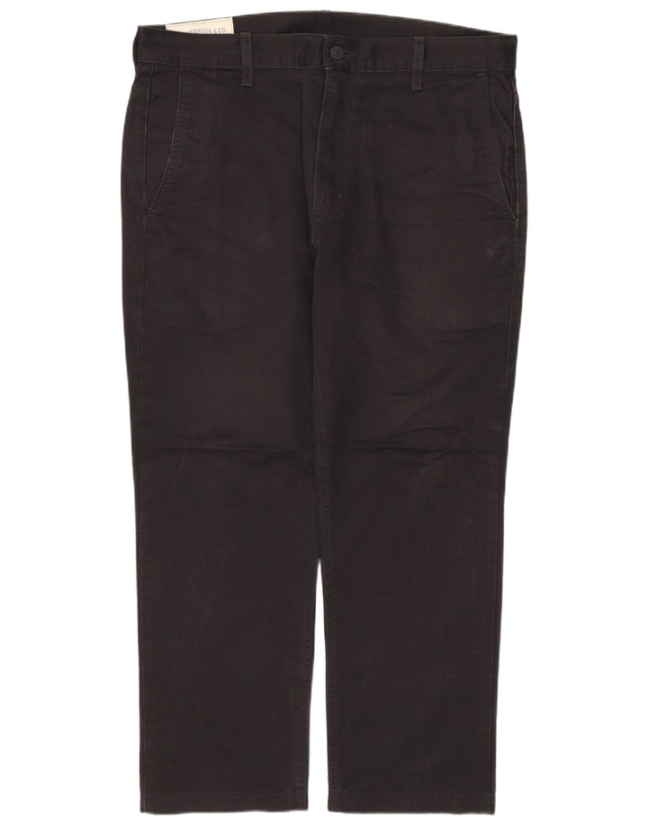 Pantaloni chino dritti da uomo Levi's W33 L25 cotone nero