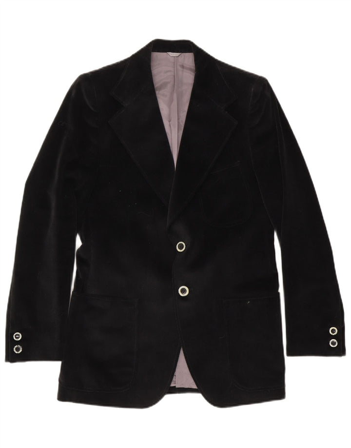 Giacca blazer vintage da uomo a 2 bottoni IT 48 media nera