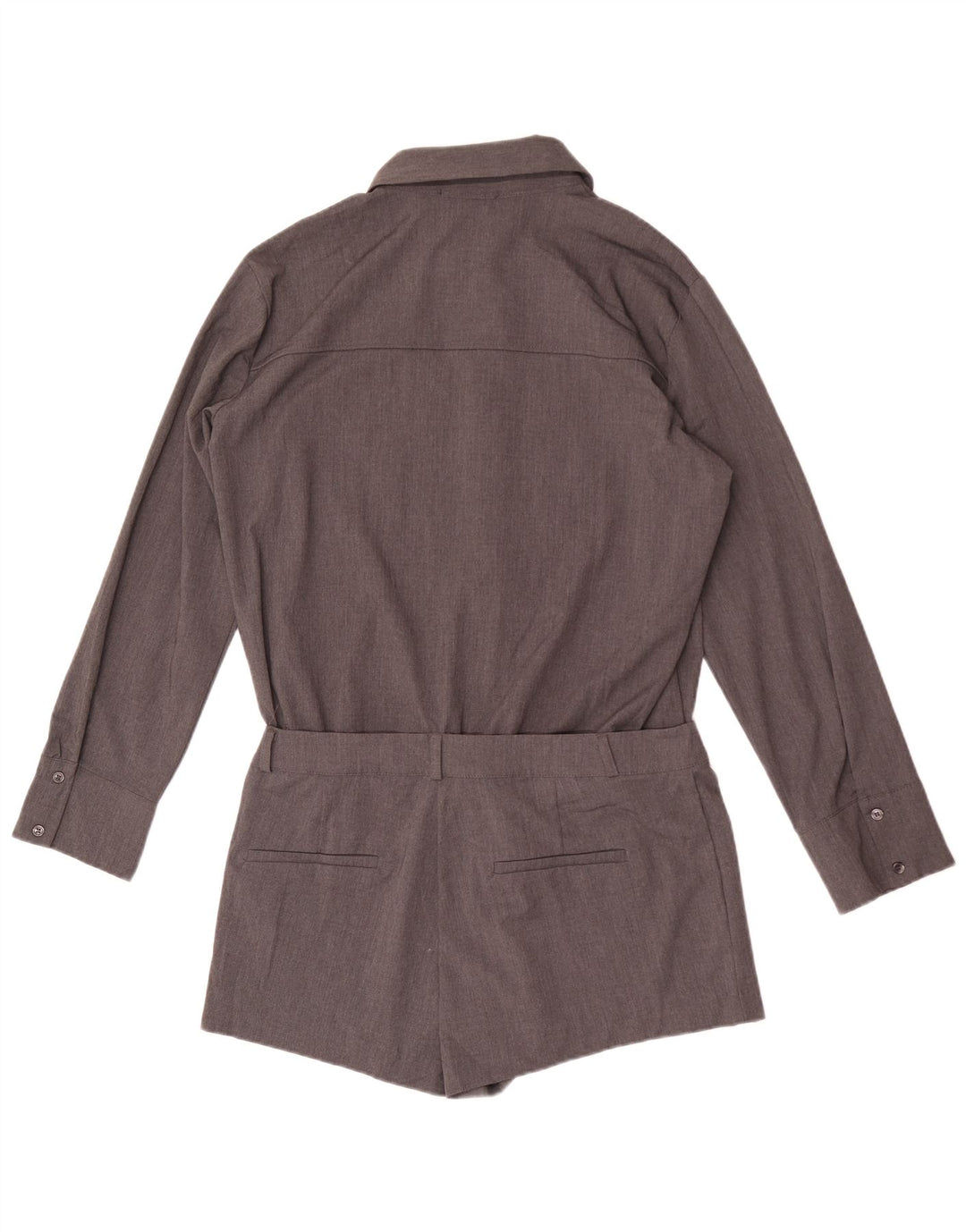 Tuta corta da donna Zara UK 16 grande poliestere grigio