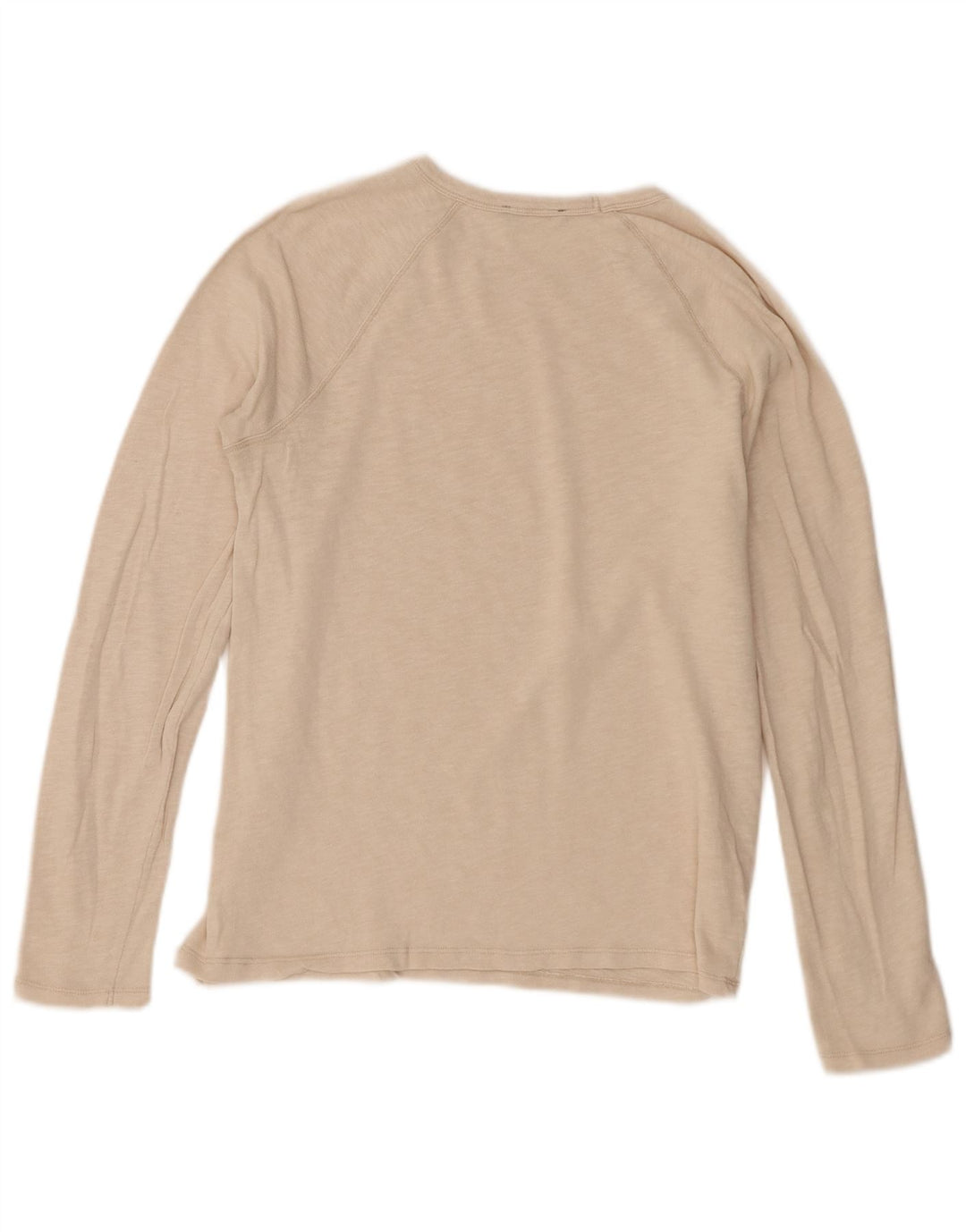 Top Zara da uomo a maniche lunghe piccolo in cotone beige