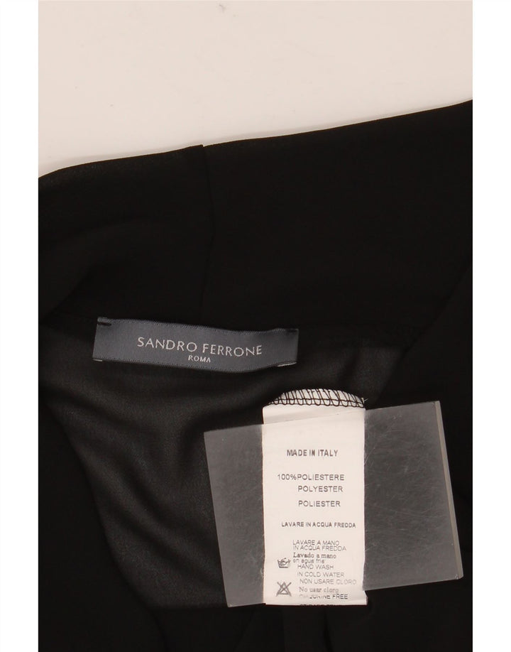Sandro Ferrone Camicetta trasparente da donna Top UK 10 Small Poliestere nero