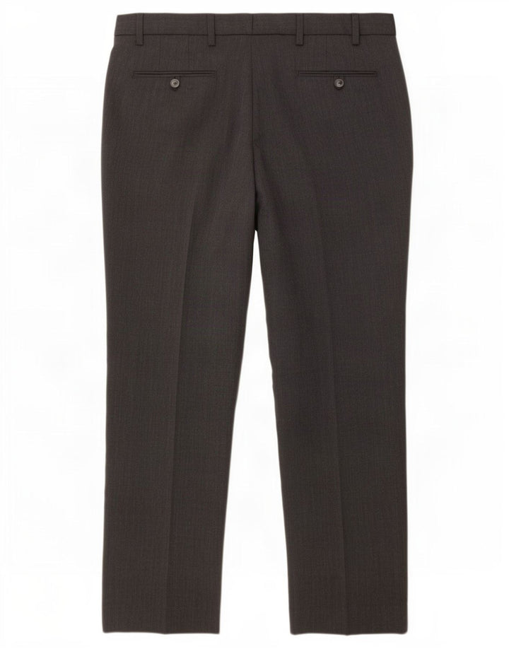 Pantaloni da abito dritti da uomo Marks & Spencer W38 L31 poliestere grigio