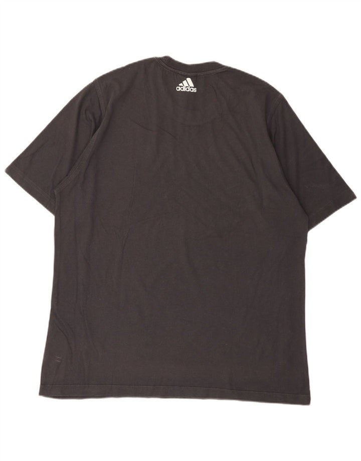 T-shirt grafica da uomo Adidas Top XL in cotone grigio