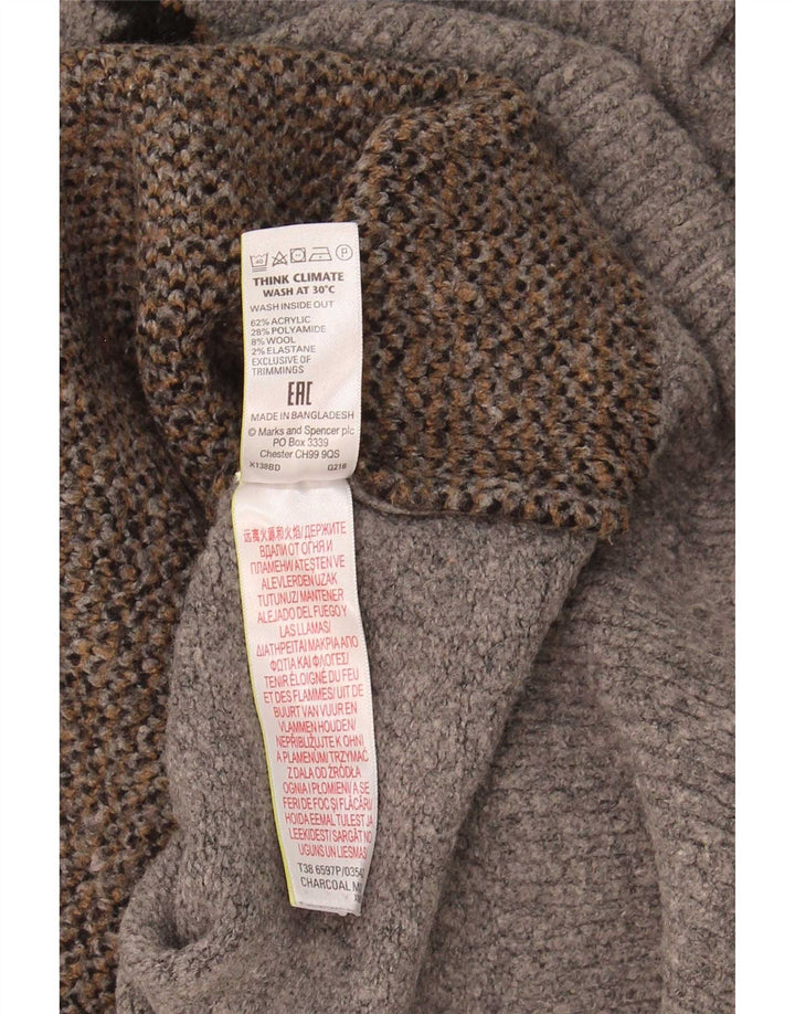 Maglione maglione a collo alto da donna Marks & Spencer UK 18 XL Grigio