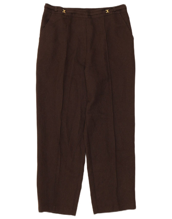 Pantaloni casual affusolati da donna Marks & Spencer UK 12 Medium W30 L26 Marrone