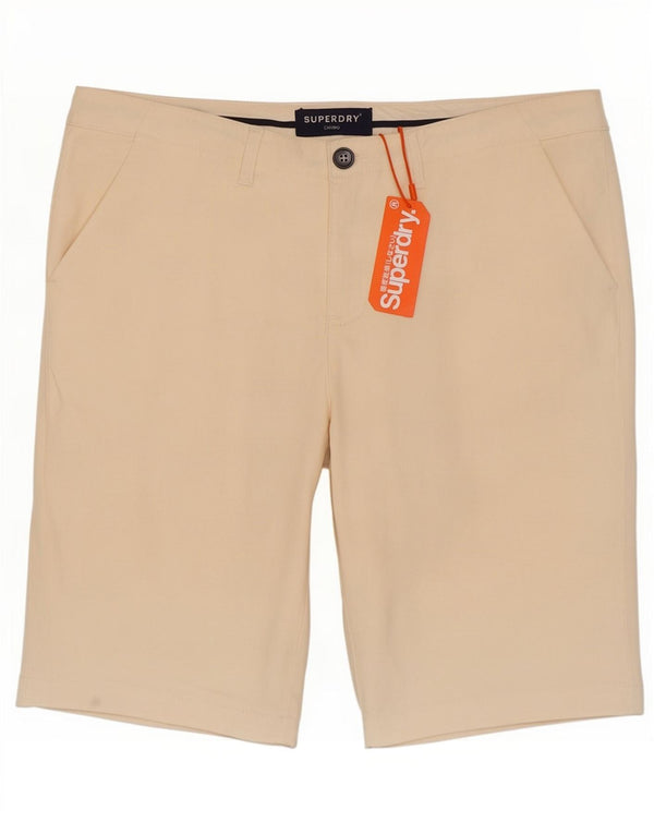 Pantaloncini chino da donna Superdry UK 14 Large W34 Cotone beige