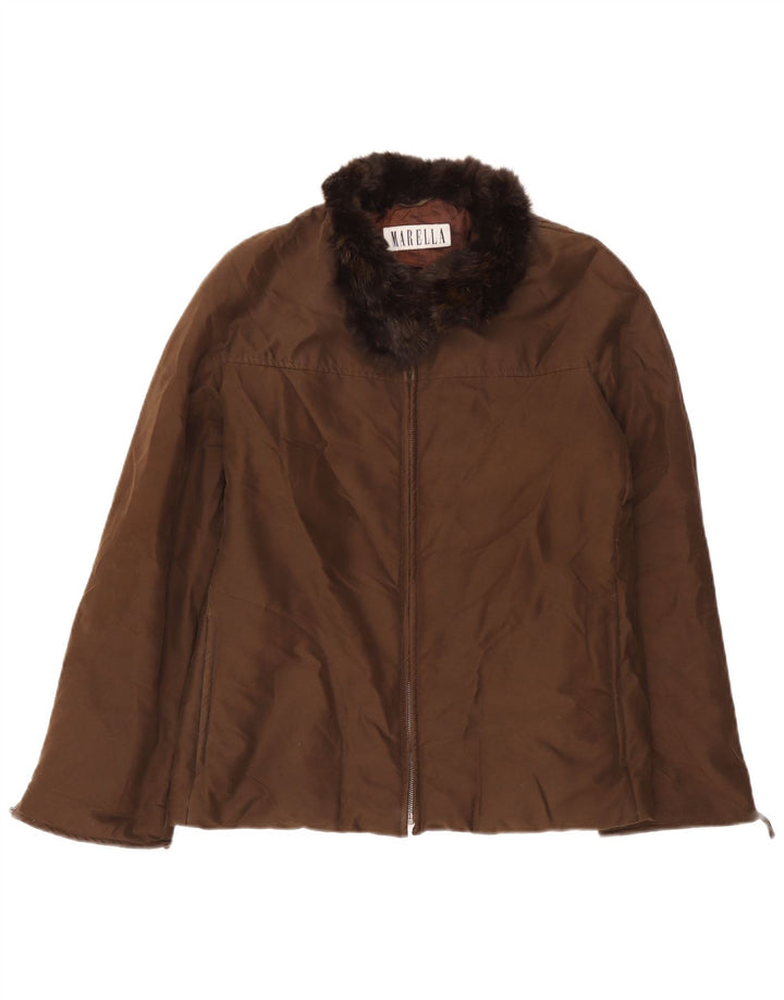 Giubbotto bomber da donna Marella UK 12 Poliestere marrone medio