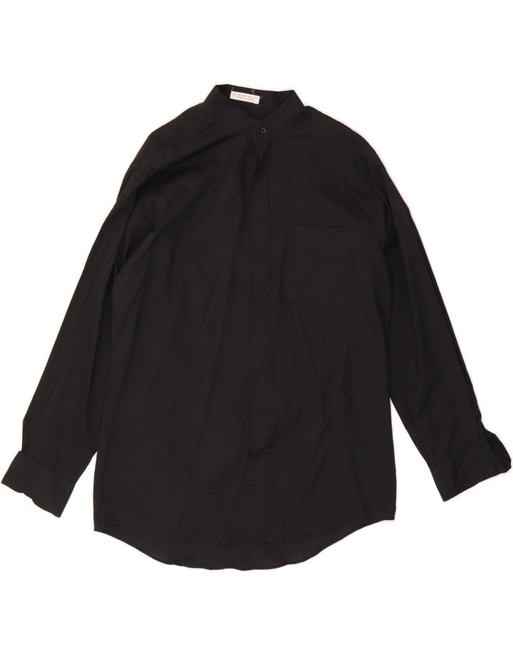 PIERRE CARDIN Mens Shirt Size 15 1/2 Medium Black Polyester Vintage Pierre Cardin and Second-Hand Pierre Cardin from Messina Hembry 