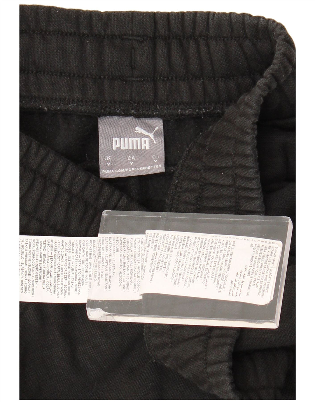 Pantaloni da tuta con grafica PUMA da uomo Joggers medio cotone nero