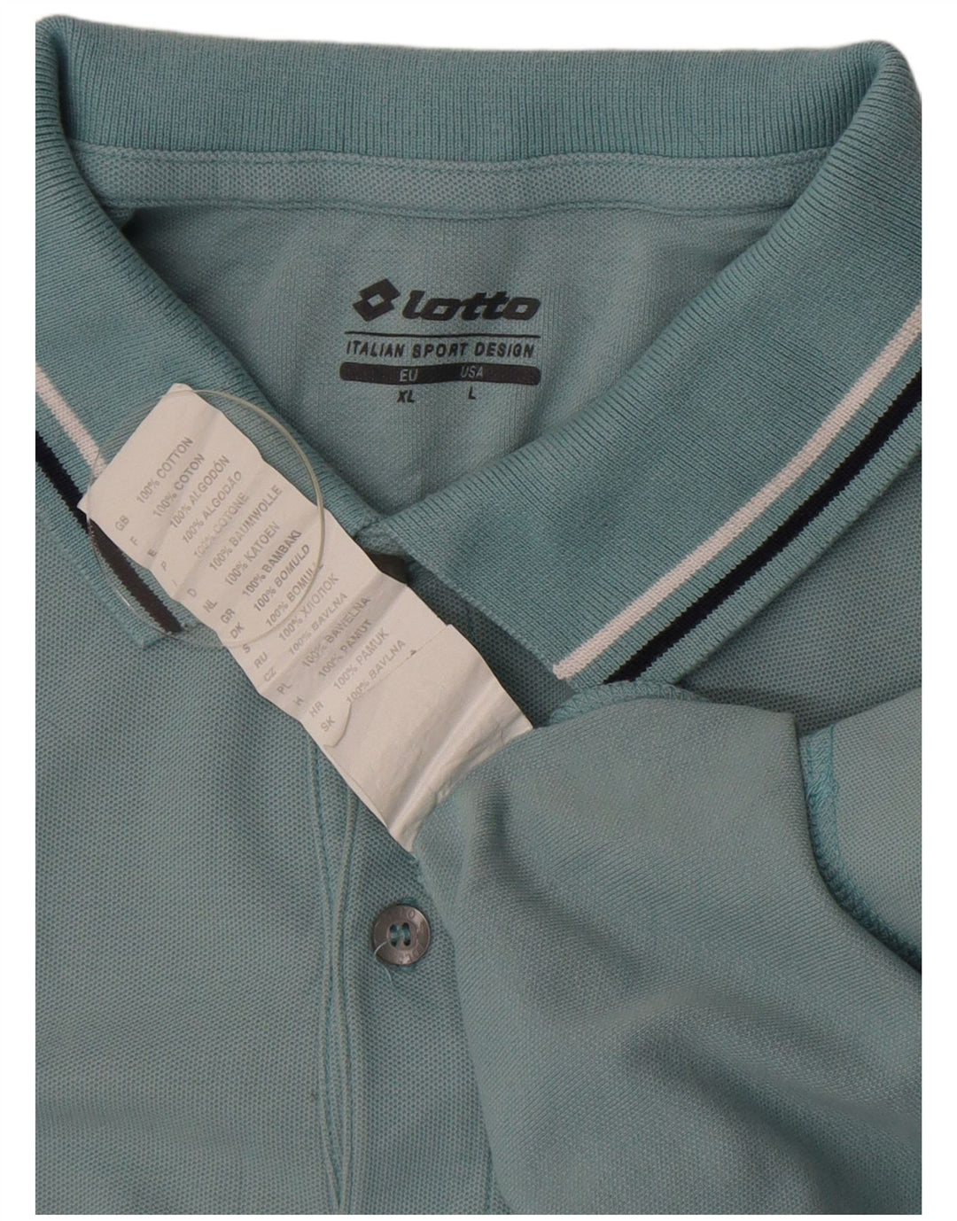 Polo Uomo Lotto Large in Cotone Blu