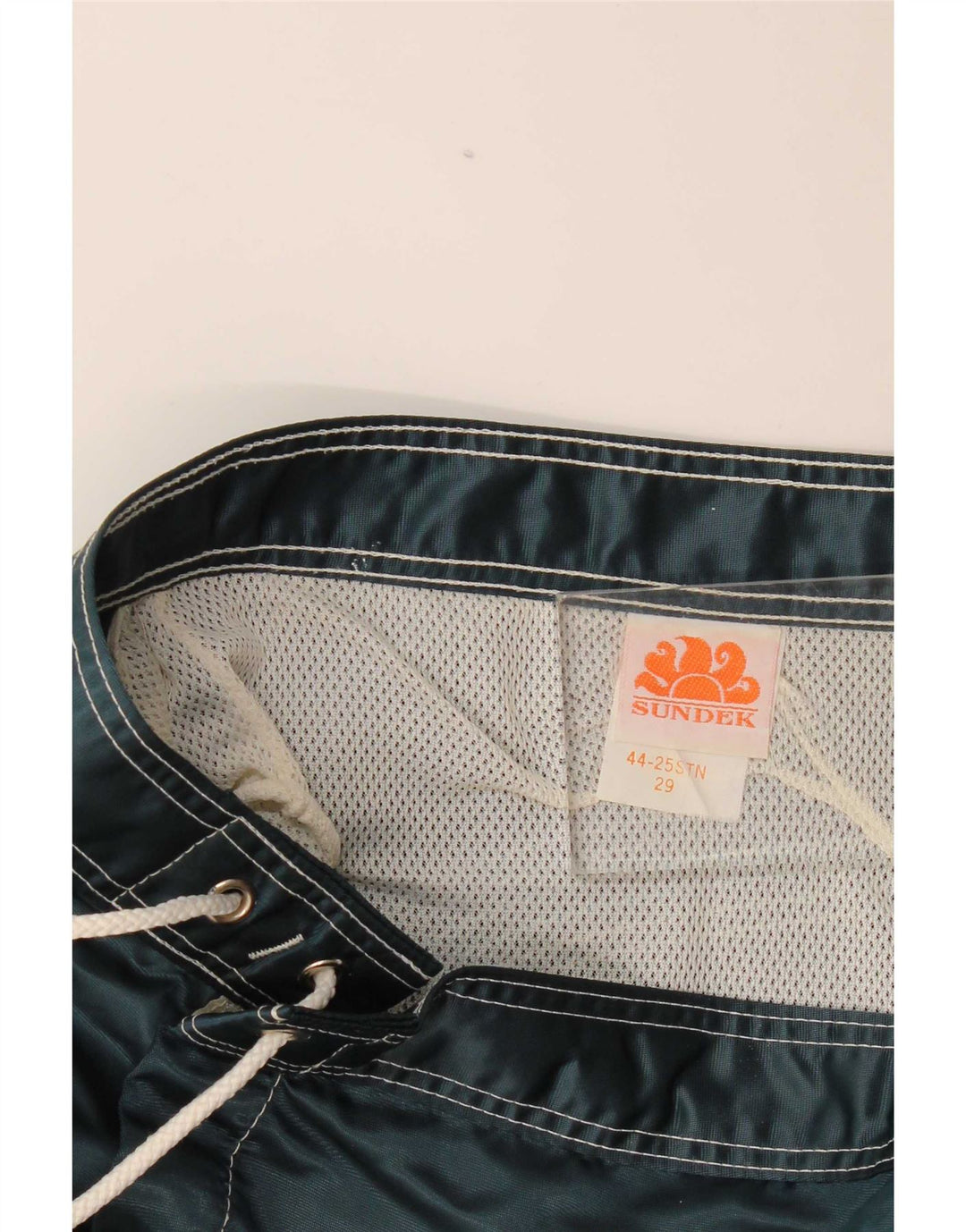 Pantaloncini da bagno da uomo Sundek piccoli in nylon a righe blu navy