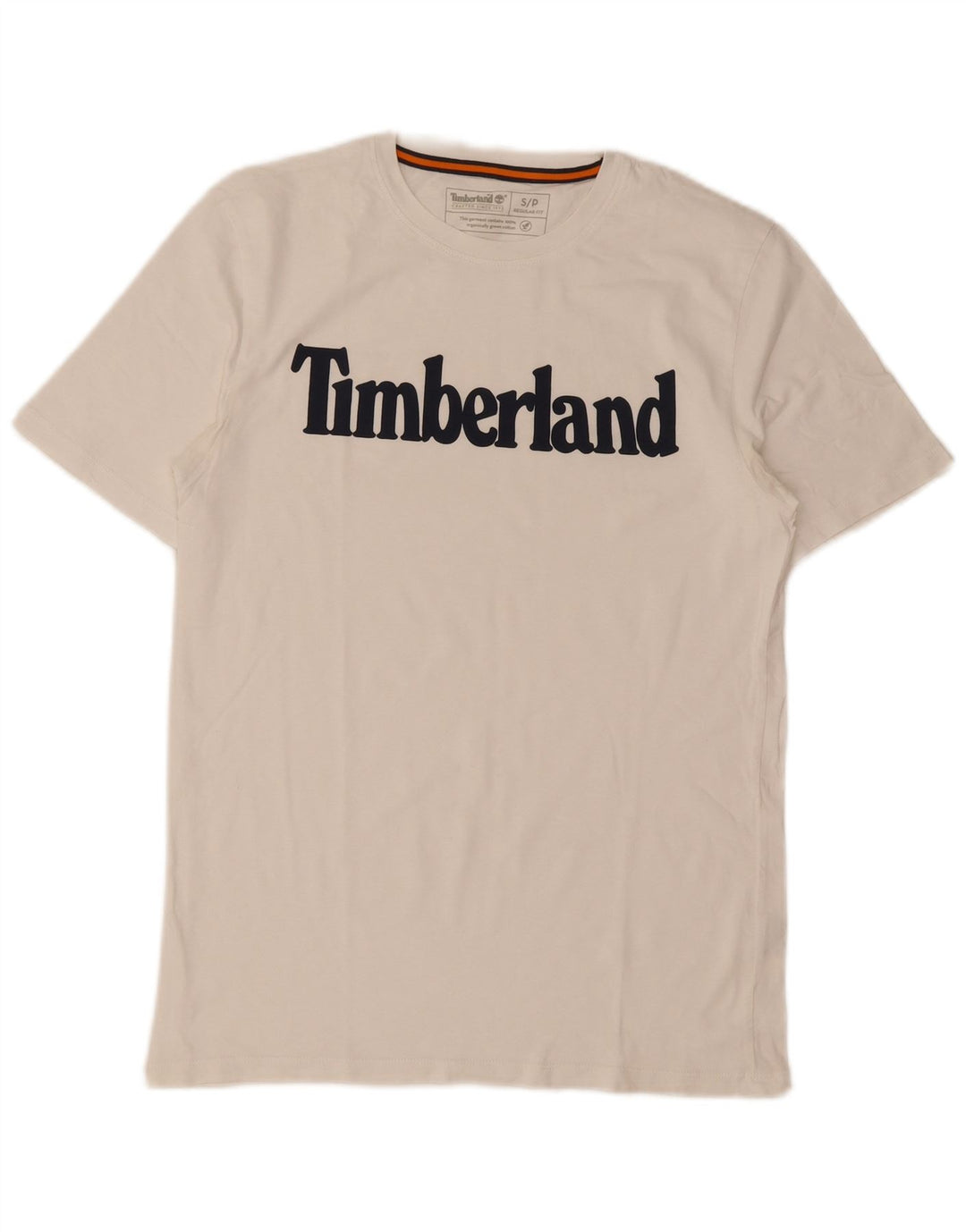 T-shirt grafica da uomo con vestibilità regolare Timberland, piccola, in cotone bianco
