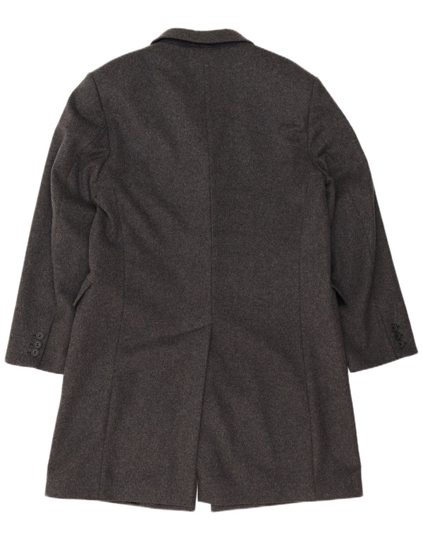 Cappotto Uomo BENETTON IT 52 XL Grigio Lana