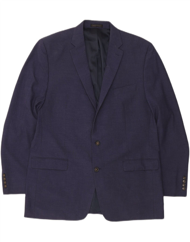 Giacca blazer da uomo a 2 bottoni CHAPS UK 46 3XL poliestere blu navy