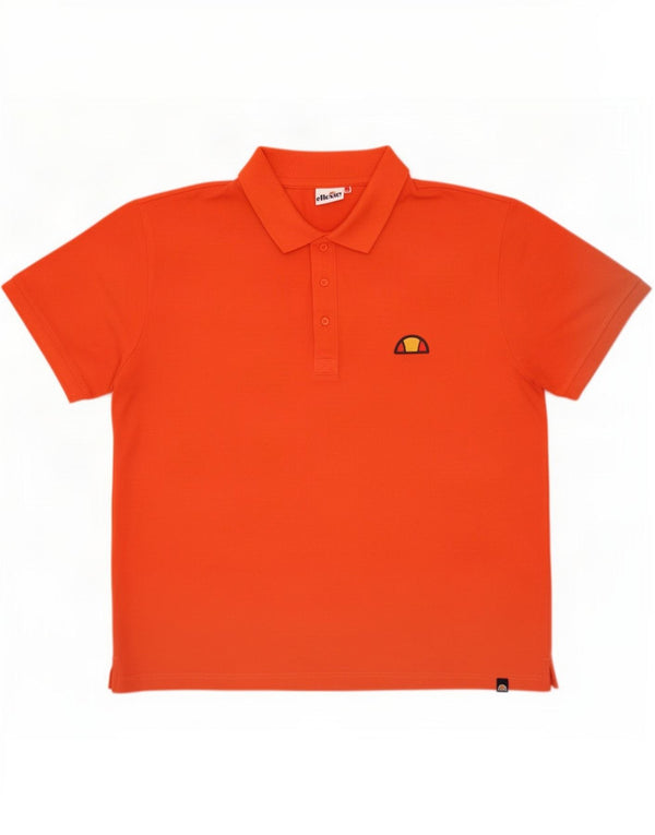 Polo da uomo Ellesse XL in cotone arancione