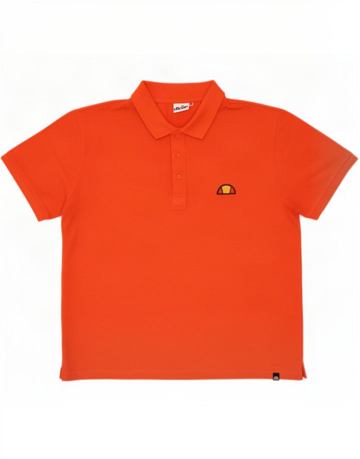 Polo da uomo Ellesse XL in cotone arancione